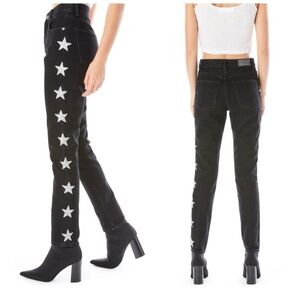 CARMAR DENIM ALEXANDER RHINESTONE STAR BLACK JEAN